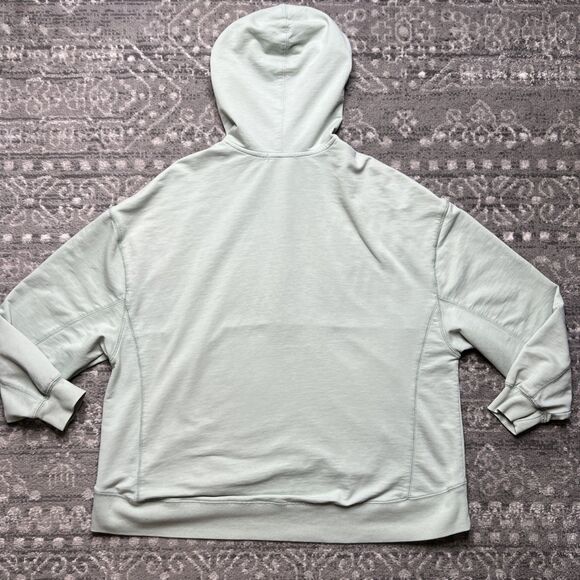 Z Supply Weekender Hoodie Top Womens Small Mint Green Snap Boxy Pockets - Picture 8 of 8